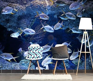 3D Nice Fish S068 Wallpaper Mural Self-adhesive Removable Sticker Kids Pa - Picture 1 of 11