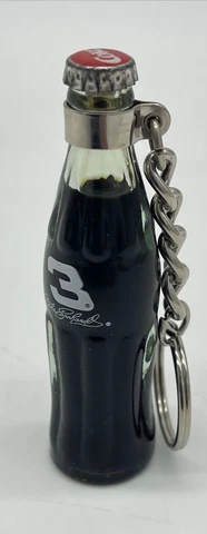 Dale Earnhardt Coca Cola 3" Glass Key Chain #3 Vintage & Rare Cover