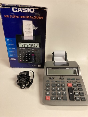Casio HR-170RC Printing Calculator - Black In Box NEW
