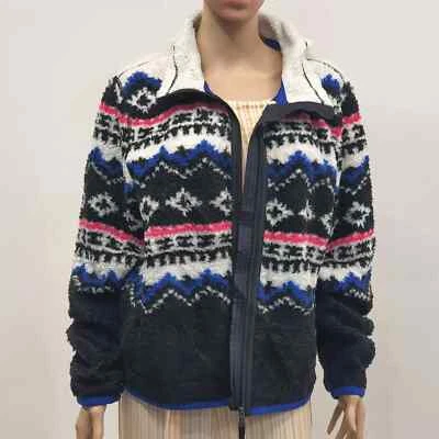 POLO RALPH LAUREN Women's Sherpa Jacket Size L Aztec Blue Full Zip - Image 1 of 4