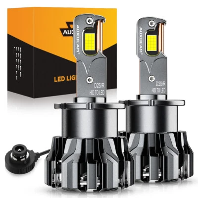 AUXBEAM Canbus D2S D2R LED Headlight Bulb 70W 22000LM Super White Conversion Kit - Image 1 of 4