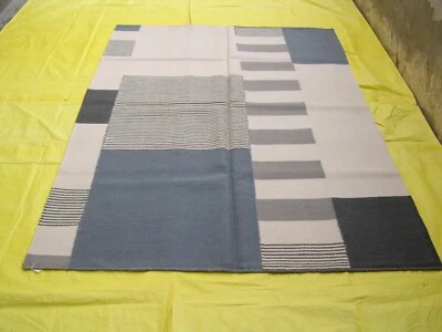 Chobi 5x7 Petchwork Wool Bohemian Kilim Rug Floor Mat Dhurrie Living Room - Image 1 of 4