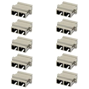 10 Pcs SC to SC Duplex Multi Mode Fiber Optic Optical Coupler Adapter Connector - Picture 1 of 2