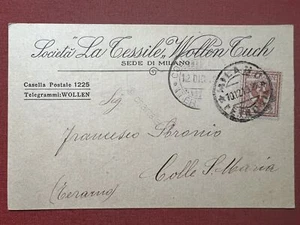 Cartolina Pubblicitaria - Società La Tessile Wollen Touch - Sede Milano - 1916 - Picture 1 of 2