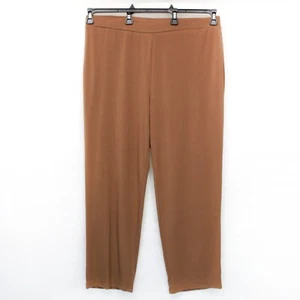 Susan Graver QVC Plus Brown Every Day Regular Liquid Knit Straight Leg Pants 5X - Picture 1 of 10