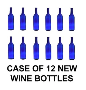 BOTELLAS DE VINO AZUL COBALTO BURDEOS NUEVA CAJA DE 12 750ml - ¿HACIENDO HOMEBREW? - Imagen 1 de 4