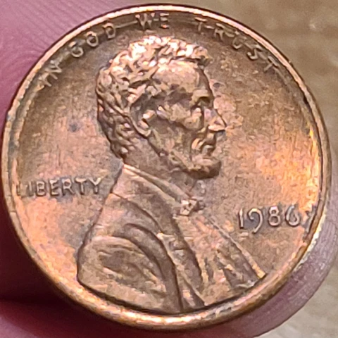 1986 Lincoln Head Memorial Proof Penny No Mint Mark Cover
