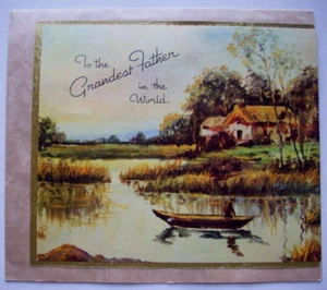 Fishing Grandest in the world vintage Father's Day greeting card *LL8 - Picture 1 of 3