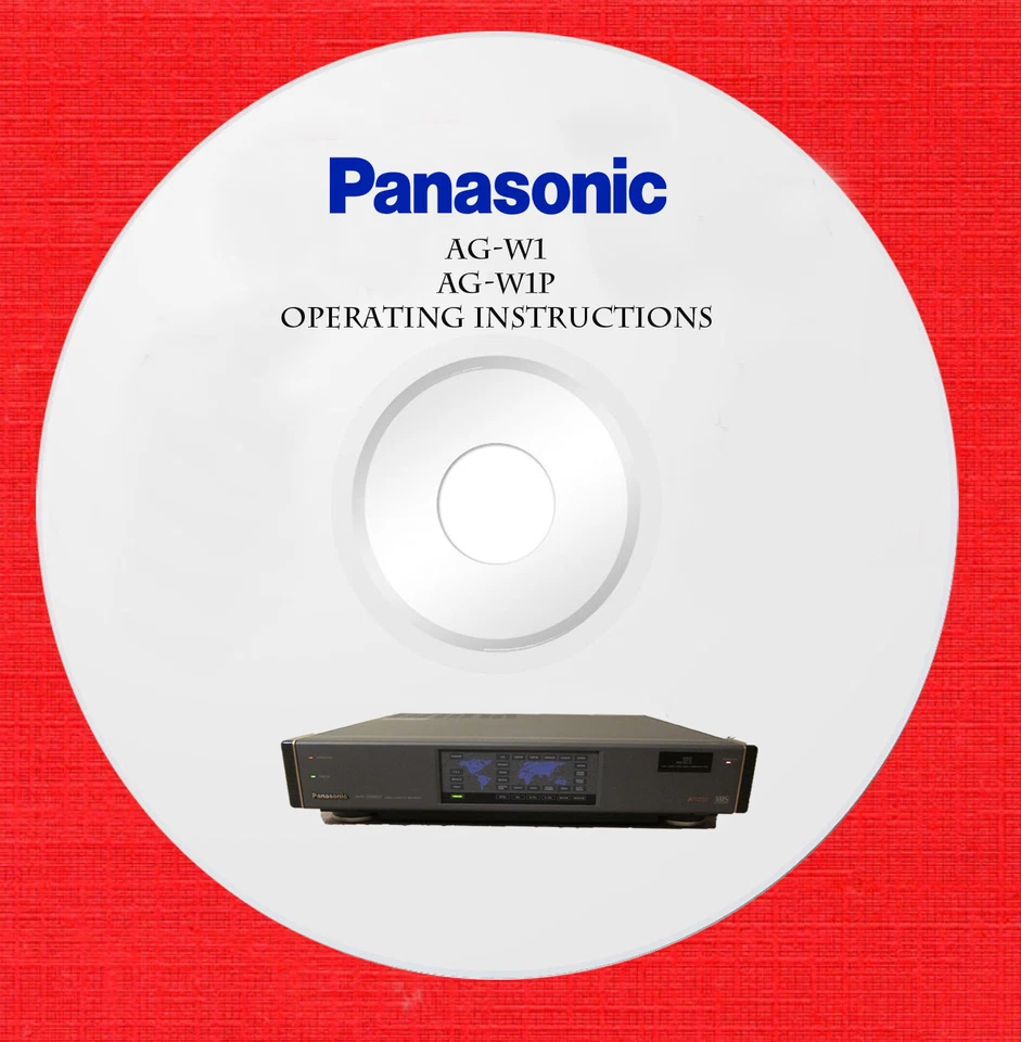 Panasonic AG-W1 AG-W1P operating instructions manual on 1 cd in pdf format  - Image 1 of 1
