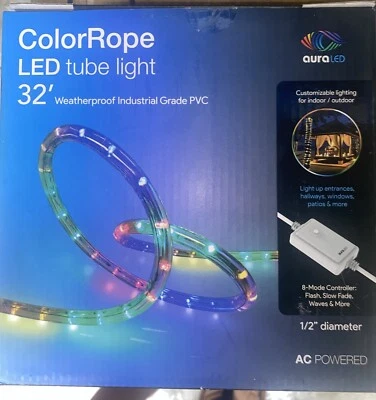 Aura LED Outdoor 32 ft. Plug in Multi-color changing Flexible integrate LED Rope - Image 1 of 3