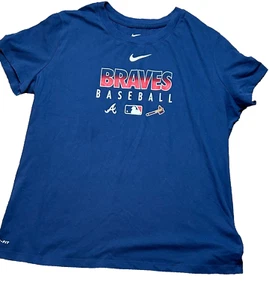 T-shirt Atlanta Braves MLB Nike Dri-Fit taglia Large blu - Foto 1 di 6