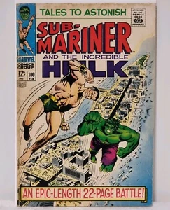 Tales To Astonish #100 - Silver Age Stan Lee - Hulk - Marvel Comics 1968 GD - Bild 1 von 9