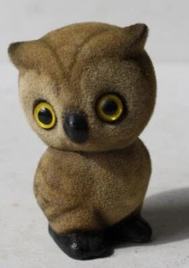 Figura Búho Bebé Flocado Ojos Amarillos Josef Originales Cerámica Búho Cornudo Marrón - - Imagen 1 de 1