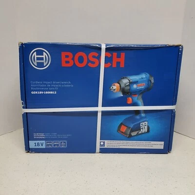 BOSCH CORDLESS IMPACT DRIVER/WRENCH -GDX18V-1600B12 *NEW* - Image 1 of 4