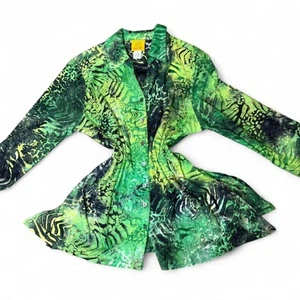 Blusa Grunge Rubí Rd Abstracta Alt Edgy Estampado Animal Gótico Audaz Pequeña Manga Larga - Imagen 1 de 5