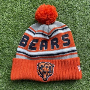 Chicago Bears NFL Invierno Gorro Sombrero Tejido Pom Pom Rayas Multicolor Nueva Era - Imagen 1 de 4
