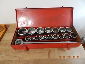 Vintage Craftsman 19pcs 3/4" Drive Socket Set SAE 7/8 to 2-3/8" - Picture 1 of 5