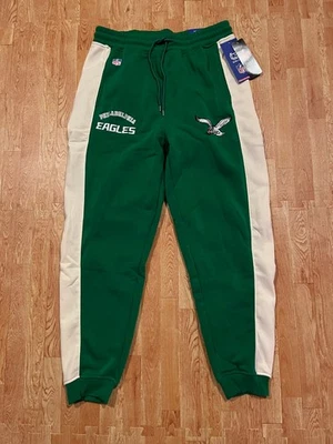 Ultra Game Philadelphia Eagles Retro Kelly Green Cream Joggers Sweatpants S L XL - Image 1 of 4