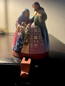 JIM SHORE Stocking Holder Nativity Scene 2010 Heartwood Creek - Picture 1 of 10