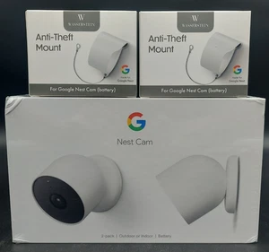 Google Nest Cam 2nd Gen Indoor/Outdoor Wire Free Security Camera - G3AL9 (2pack) - Picture 1 of 8