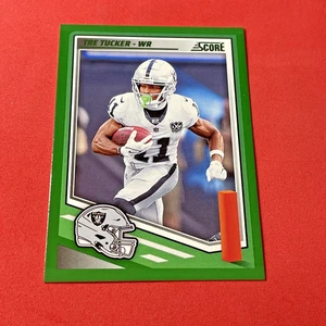 Tre Tucker .. GREEN .. Las Vegas Raiders .. 2025 Score PARALLEL Card 242 - Picture 1 of 2