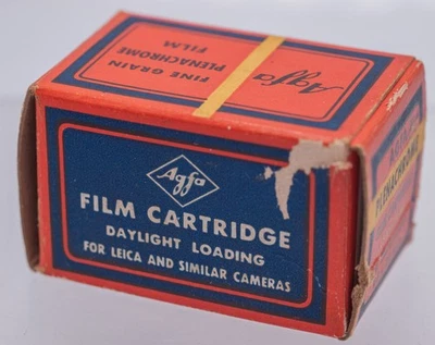 Редкая Оригинальная Коробка Только - Пленка Agfa Plenachrome 35 мм Для Leica - Exp. 02/1939 - Изображение 1 из 4