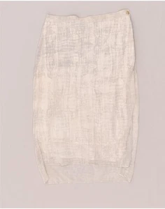 CALVIN KLEIN Womens Midi Skirt EU 38 Medium W26 White Viscose AT15 - Picture 1 of 3