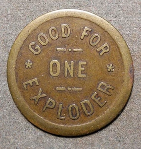 Hiawatha, (Utah), C.E.S. Co., No. 1 Good For One Exploder. Brass, 28mm - Picture 1 of 2