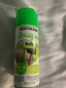 Rust-Oleum Specialty Fluorescent Bright Neon Fluorescent Green Spray Paint 11 oz - Picture 1 of 12