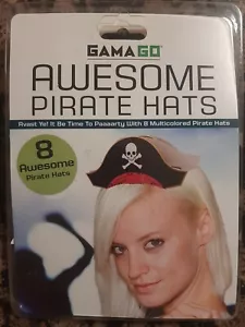 GAMAGO Impresionantes Sombreros Pirata Multicolor con Bandas Elásticas Ajustables Juego de 8 - Imagen 1 de 2