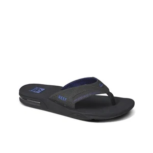 REEF MENS FANNING FLIP FLOPS.RAVEN PURPLE ARCH SUPPORT HARD SOLE SANDALS S24 - Picture 1 of 7