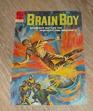 BRAIN BOY # 4 DELL COMICS March - May 1963 ORIGIN RETOLD PAINTED COVER ART
