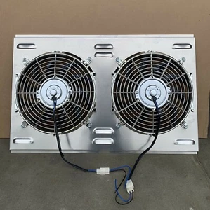 Nueva cubierta de aluminio con ventiladores eléctricos se adapta a 1964-1986 Coches GM 1972-1998 Camiones GM - Imagen 1 de 1