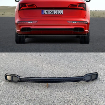 Fit For Audi Q5 SQ5 2018 2019 2020 Rear Bumper Lower Trim Strip Grille Black - Image 1 of 4