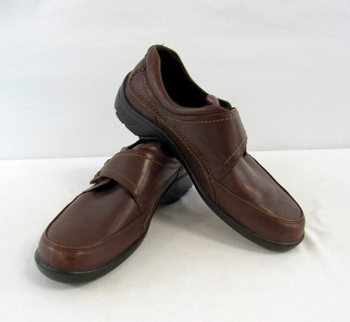 Mocassini scarpe slip on Ecco Wave Monk cinturino in pelle 14593 donna taglia 39 US 8