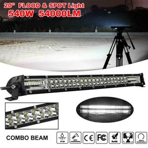 Dual Row 20 Inch Led Work Light Bar Combo Offroad Truck For Jeep UTE 4WD ATV UTV - Picture 1 of 12