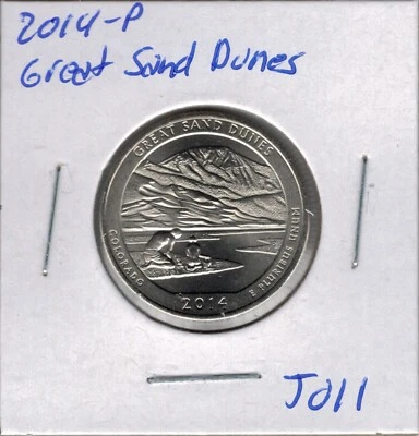 2014 P Great Sand Dunes Washington America the Beautiful Quarter J011 - Image 1 of 4