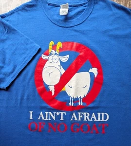 T-shirt I aint Hour of No Goat XL cotone blu uomo Bill Murray Cubs baseball - Foto 1 di 9