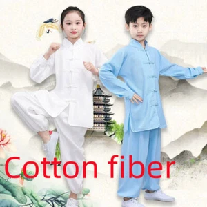 Chinese Kids Kung Fu Martial Art Uniform TaiChi Tangfu Cotton Clothes Costume - Picture 1 of 8