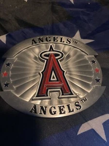 Limited Edition  Angels 4" Over-sized Pewter Metal Belt Buckle MLB Licensed - Picture 1 of 2