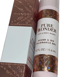 (1) Bath & Body Works PURE WONDER Brush & Go Fragrance Perfume Gel 0.52 fl.oz - Picture 1 of 6