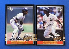 1985 Donruss Highlights Rickey Henderson Baseball Cards Sharp #'s 17 &42