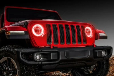 2018+ Jeep Wrangler ORACLE Lighting Red Surface Mount Headlight Halo 1214-003 - Image 1 of 4
