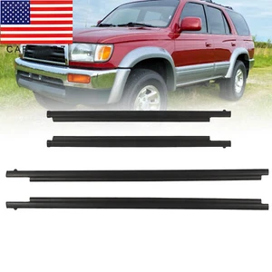 4PCS Door Glass Belt Outer Molding Weatherstrip For TOYOTA 4RUNNER 1996-2001 - Imagen 1 de 8