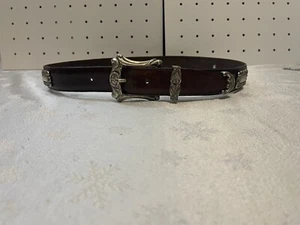 Cintura Brighton vera pelle fossim marrone argento stile concho donna M 30,00 - Foto 1 di 13