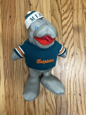 VTG 1994 Stuffins 13” Miami Dolphins Mascot NFL Team Heroes Nylon Plush Figure Cover