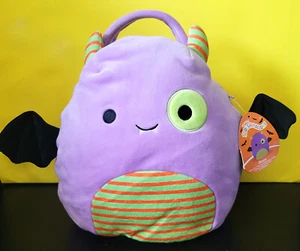 Squishmallows Blaze Purple Halloween Monster Bat 10" Plush Basket - Picture 1 of 4