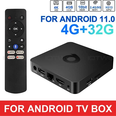 Neu Smart TV BOX Android 11 5G WIFI 4K HD 4+32GB Quad Core Media Player HDMI DE - Bild 1 von 4