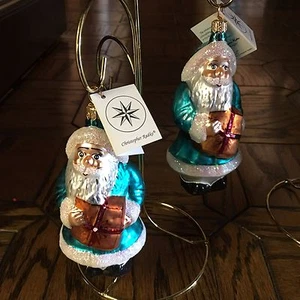 Set of 6 Christopher Radko "Gifted Santa" Ornaments #94-070-1 Brand New In Box - Picture 1 of 11