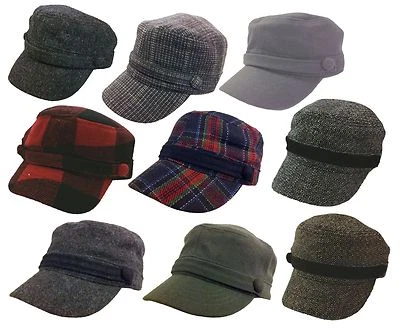 Gorra de caja de cadete para niños de lana ejército militar moda gorra Foto 1 de 4